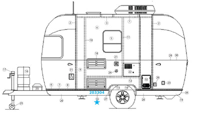 Airstream Black Plastic Underbelly Roll - 203304