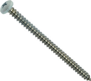 Airstream #8 x 2.5" Phillips Pan Head Screw, Single / White - 320059-03