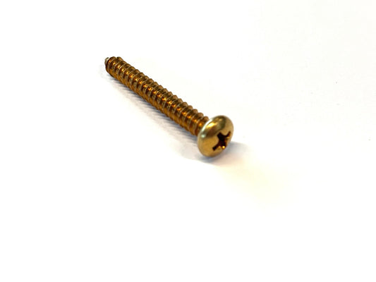 Airstream #8 x 1.25" Phillips Panhead Screw, Brass Gold - 320128