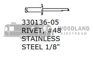 Airstream #48 1/8" Stainless Steel Rivet - 330136-05