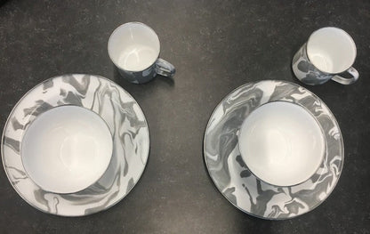 Airstream Pottery Barn™ Marbled Enamel Dinnerware, 6 Piece Set - 363205