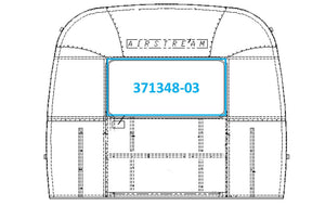 Airstream Front Window Complete Assembly with Silver Handles - 371348-03