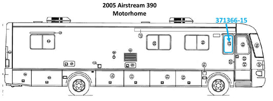 Airstream Motorhome 35.62"H x 18.5"W Vertical Sliding Window - 371366-15