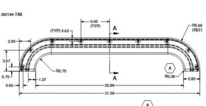 Airstream Main Door / Window Headknocker, White - 382194