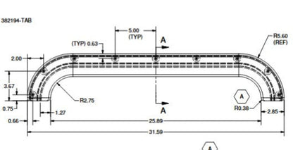 Airstream Main Door / Window Headknocker, White - 382194