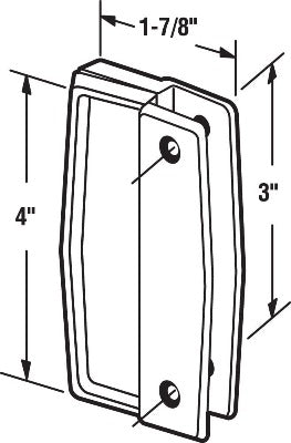 Airstream Interstate Outer Sliding Door Screen Door Handle, Black - 382267