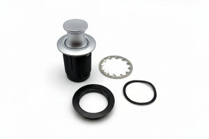Airstream Push Pull Knob, Satin Chrome - 382449-01