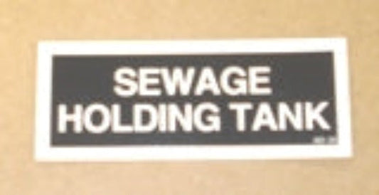 Airstream Sewage Holding Tank Label - 385942