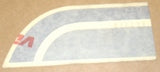 Airstream 1.75" x 4.5" Top Stripe Front Cap Lefthand Decal - 385958-04