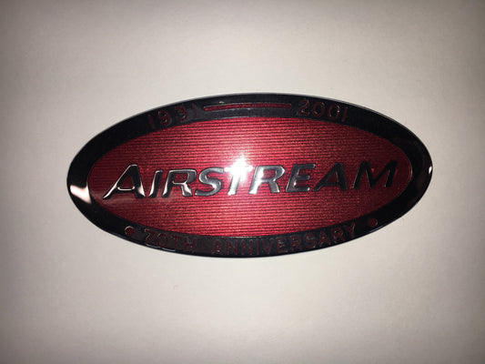 Airstream 70th Anniversary 4-3/8"Medallion Badge, Burgundy - 386067-01
