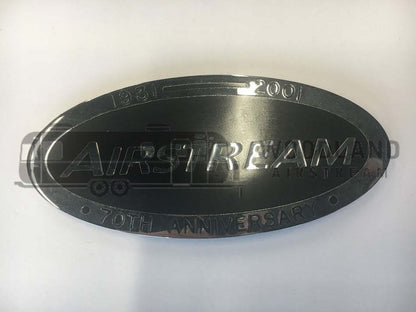 Airstream 70th Anniversary 4-3/8"Medallion Badge, Black* - 386067-03