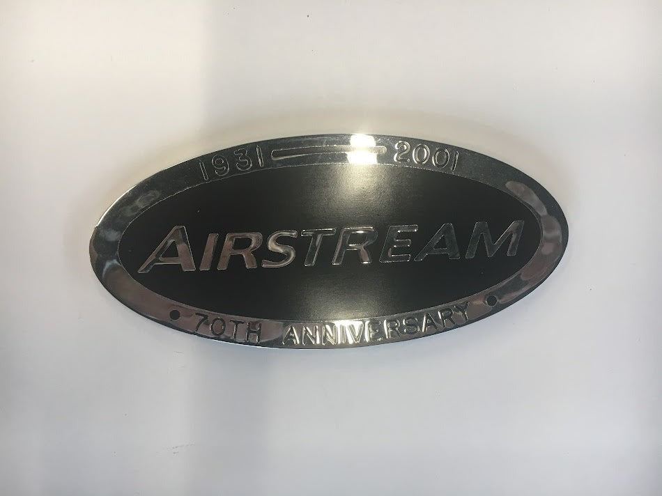 Airstream 70th Anniversary 4-3/8"Medallion Badge, Black* - 386067-03