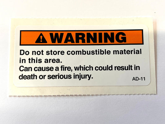 Airstream Do Not Store Combustibles Label - 386119