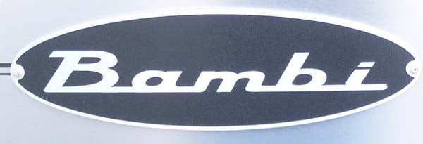 Airstream Bambi Nameplate, Black/Gray - 386126