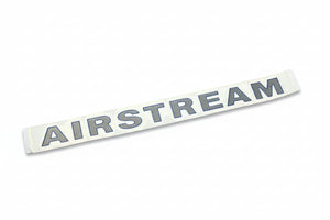 Airstream 1.3" x 16" Brushed Aluminum / Blue Outline Decal - 386153