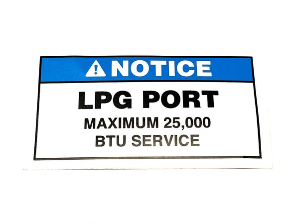 Airstream LPG Service Port Label - 386250