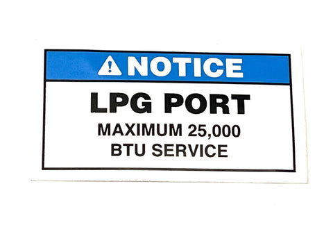 Airstream LPG Service Port Label - 386250
