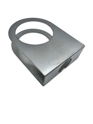 Airstream Bath Door Handle Cover Plate, Brushed Nickel - 454320