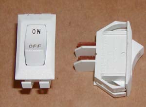 Airstream Interior On/Off Rocker Switch, White - 500018