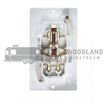 Airstream Dual 110V Self Contained Receptacle White - 500563-03