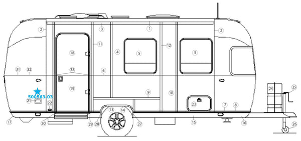 Airstream Dual 110V Self Contained Receptacle White - 500563-03