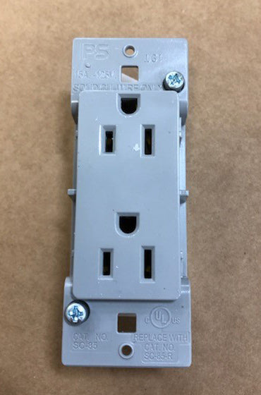 Airstream Self Contained Duplex Receptacle, Gray - 511814-01