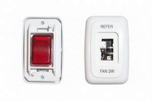 Airstream Illuminated Single Switch for Refrigerator - White 511836 or Black 511836-01