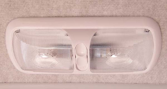 Airstream Incandescent Double Light with Single Switch, White Lens - 512243