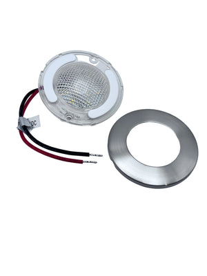 Airstream 9 LED Unswitched Ceiling Light, Brushed Stainless Steel - 512830