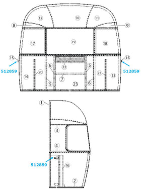 Airstream Teardrop LED Clearance Light, Amber - 512859