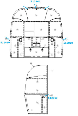 Airstream Teardrop LED Clearance Light, Red - 512860