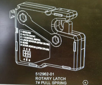 Airstream Atlas Exterior Compartment Electronic Rotary Latch - 512952-01