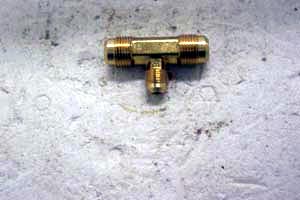 Airstream 5/8" x 5/8" x 3/8" Brass Tee for Propane System - 600000