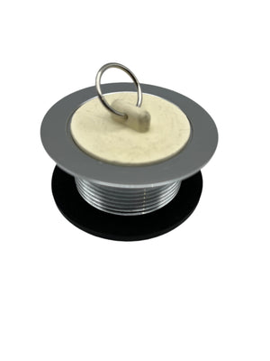 Airstream Chrome Tub Strainer with White Rubber Stopper - 600594