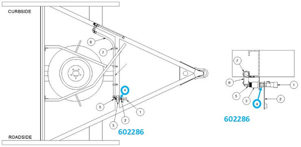 Airstream .5"MPT x .25" MPT Brass Nipple for Propane - 602286