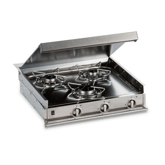 Airstream 3-Burner Stainless Steel Range Cooktop with Glass Top - 690672-01