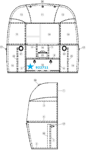 Airstream Rear Compartment Door Assembly - 922711