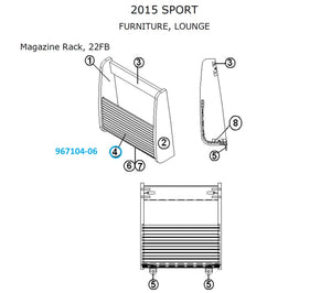 Airstream 9.88" x  28.25" Tambour - 967104-06