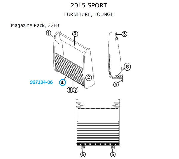 Airstream 9.88" x  28.25" Tambour - 967104-06