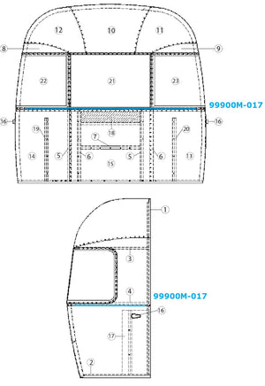 Airstream Bow Lower Window for Airstream Sport 22' - 99900M-017