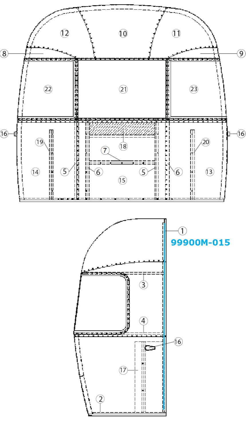 Airstream Zero Bow Weldment For Airstream Sport 22' Only - 99900M-015