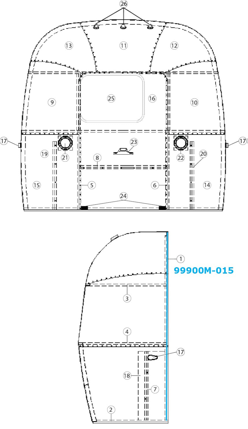 Airstream Zero Bow Weldment For Airstream Sport 22' Only - 99900M-015