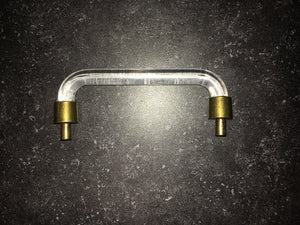 Airstream Vintage Brass and Clear Plastic Cabinet Pull - ASVINPULL