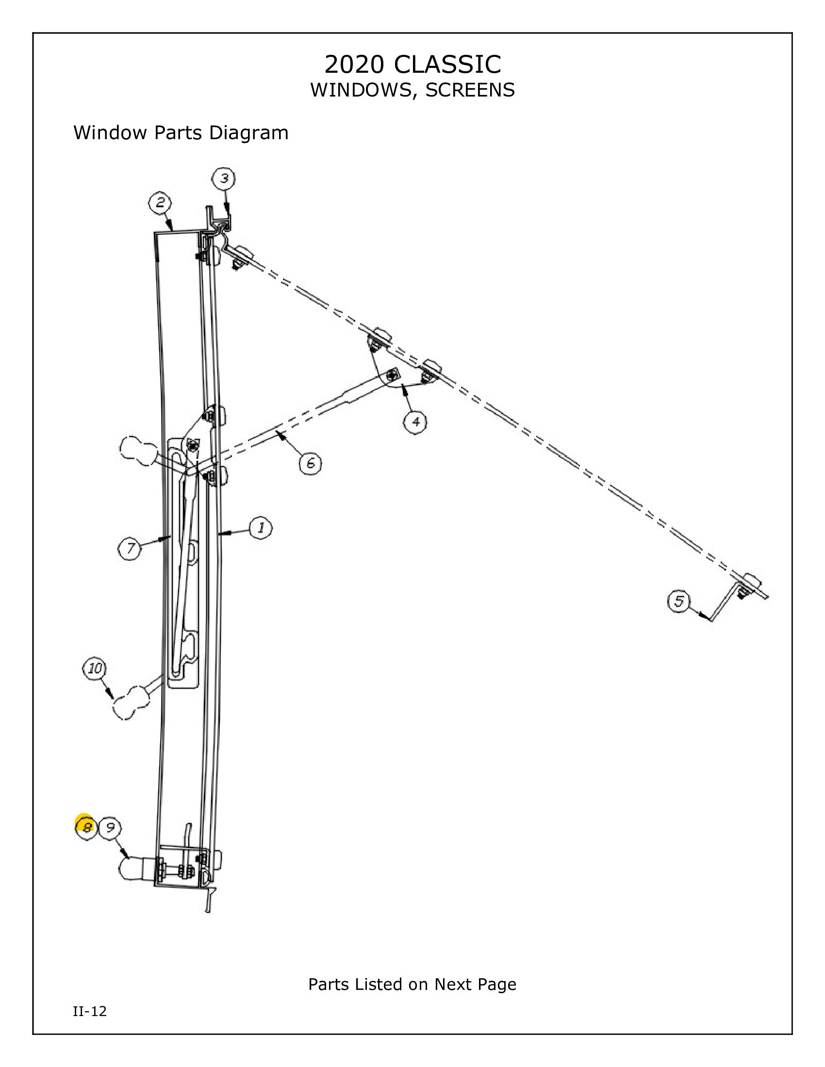 Airstream Emergency Egress Window Latch - 382367-02