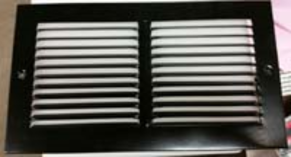 Airstream Return Air Grille 12" x 6", Black - 382298