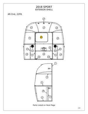 Airstream Rear Window for Airstream Sport 22' or Airstream Safari - 371426-05