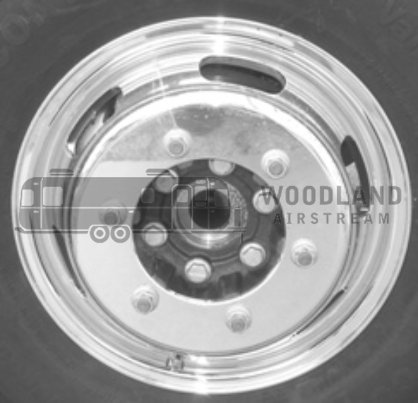 Airstream Polished Inside/Outside Wheel 16 x 5.5 JG With Durabright Finish, Rear 411004-09