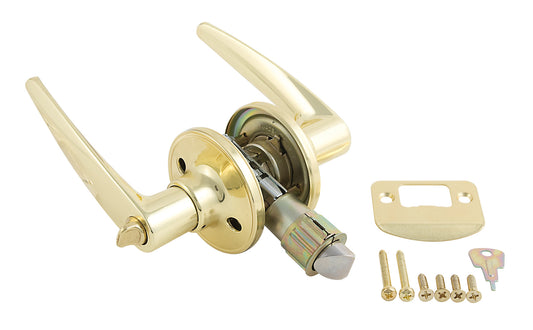 AP Products 013-231 Entry Door Lock, Polished Brass