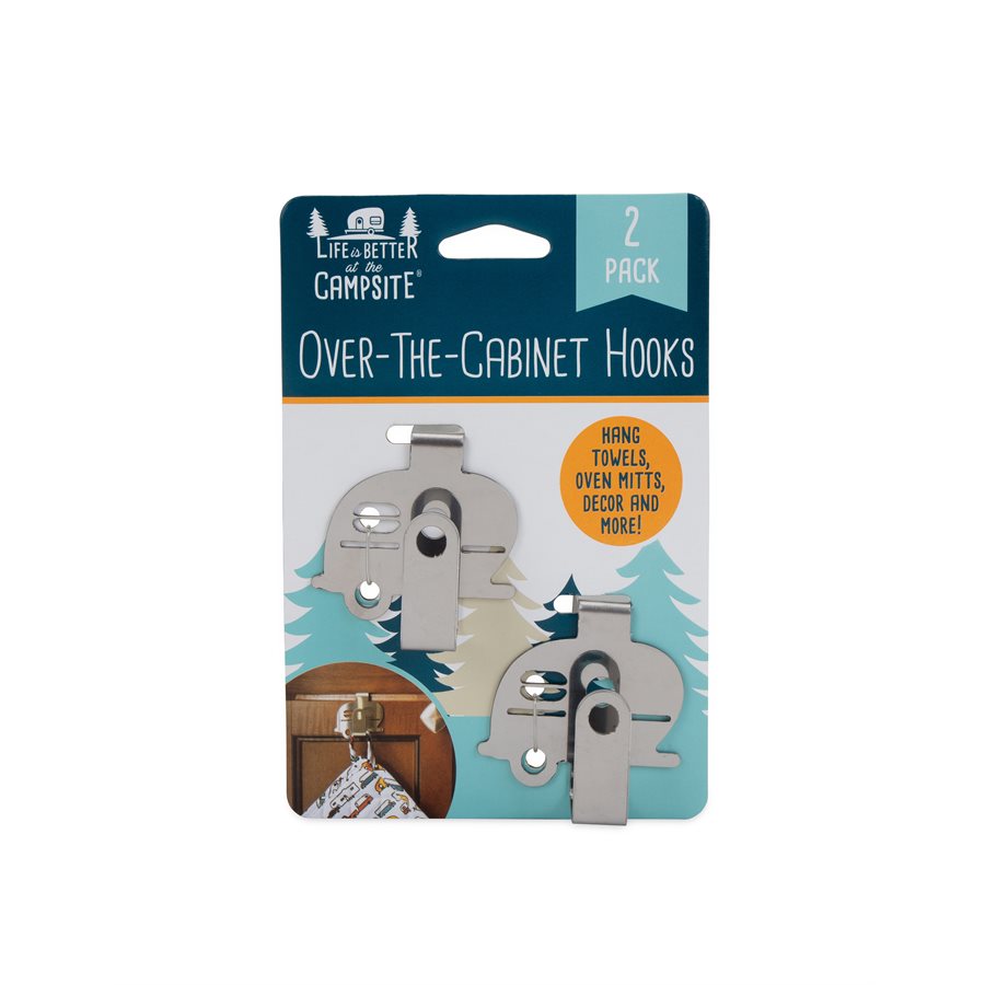 Camco 53382 Life Is Better at the Campsite Over-The-Door Hooks, Set of 2