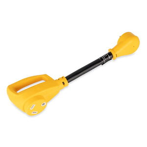 Camco 55165  12" Power Grip Dogbone 15 Amp Male to 30 Amp Female Electrical Adapter